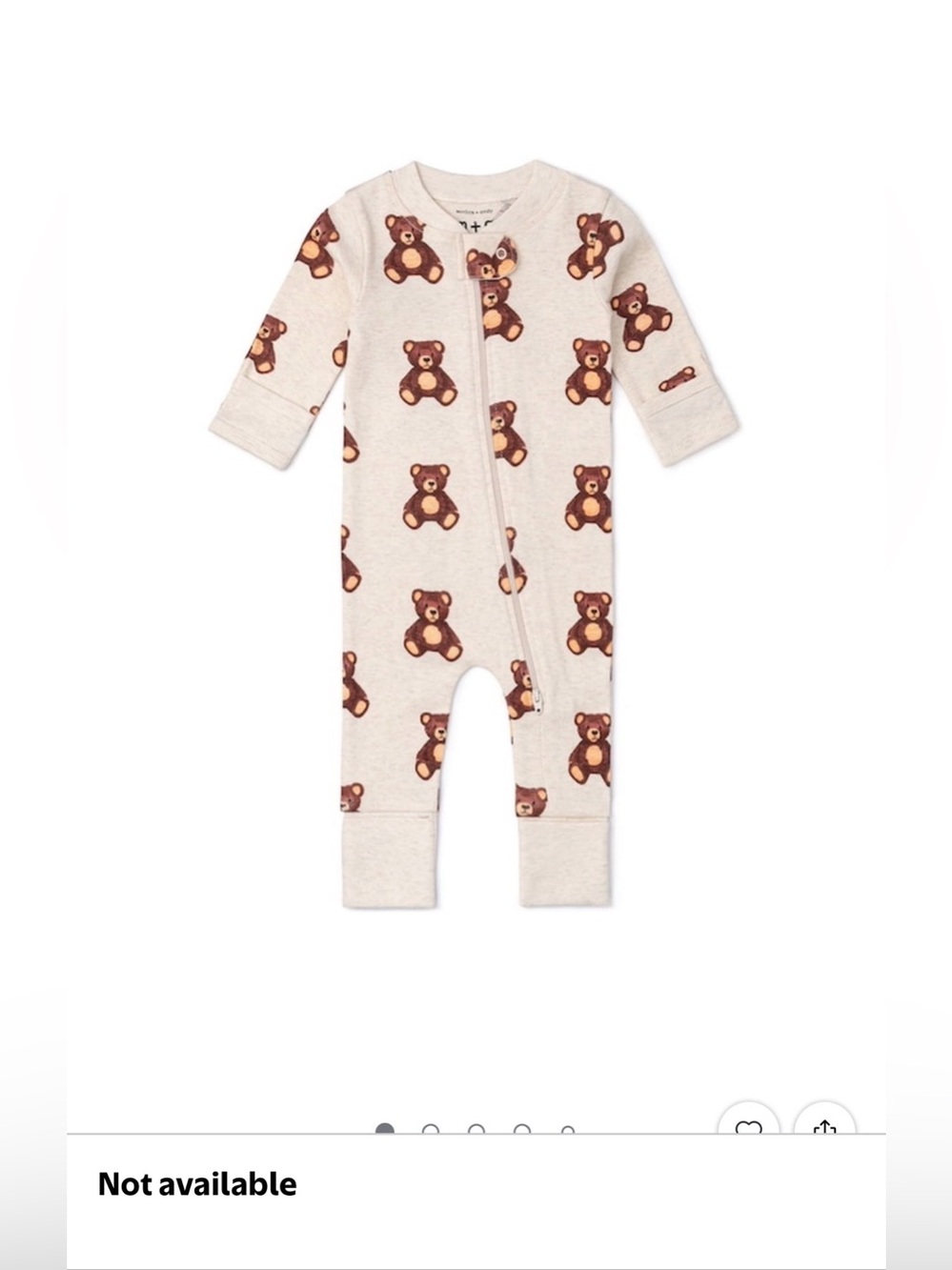 M+A by Monica + Andy Organic Newborn Coverall